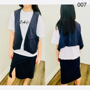 Korean style vest + skirt set (3 pieces)